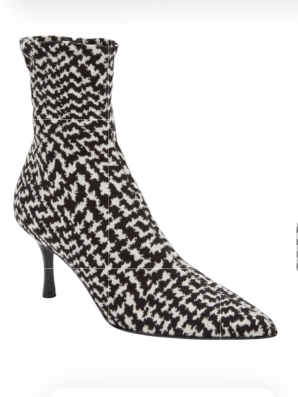 Rag & Bone Brea Sock Black & White Jacquard
Bootie Made in Italy Size 37 1/2